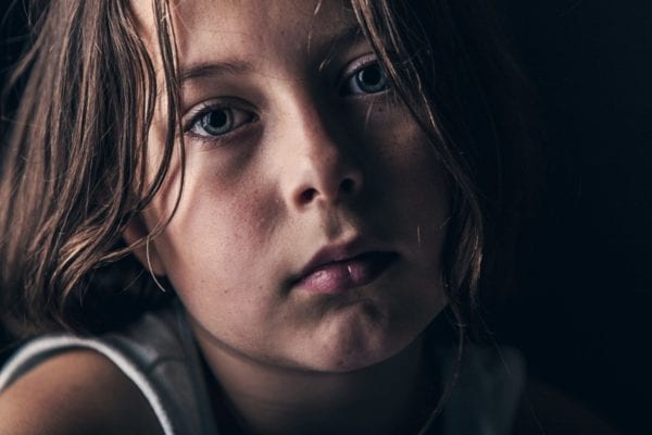 domestic violence, sad child